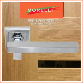 Дверные Ручки Morelli MH-16 SC/CP-S Цвет Матовый Хром и Полированный Хром