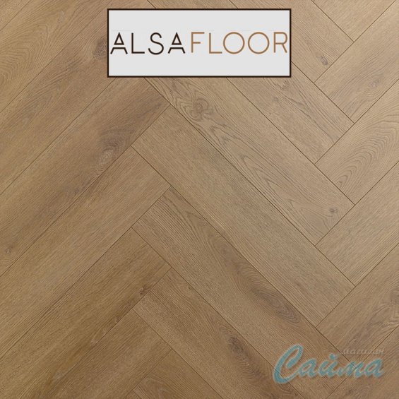 Ламинат Ёлочкой Alsafloor Herringbone тощиной 12 мм Chêne amande 529 Almond Oak (Дуб Миндаль)