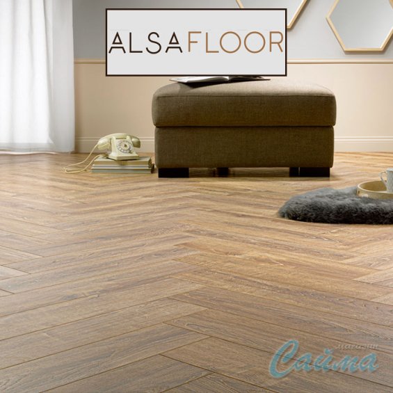 Ламинат Ёлочкой Alsafloor Herringbone тощиной 12 мм Chêne Baléare 622 Balearic Oak (Дуб Балеарский)