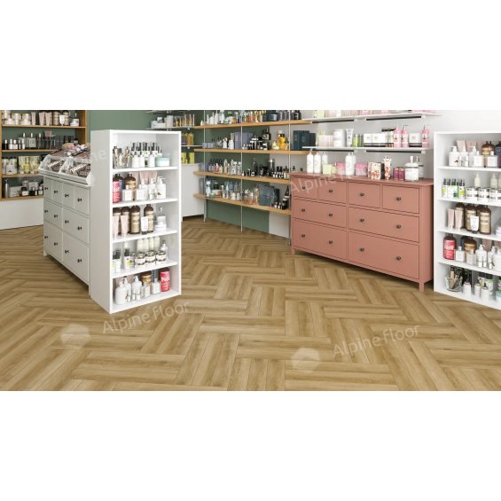 Ламинат Ёлочкой Apine Floor Herringbone Pro-8.0 толщиной 8 мм Дуб Эльзас LF102-2