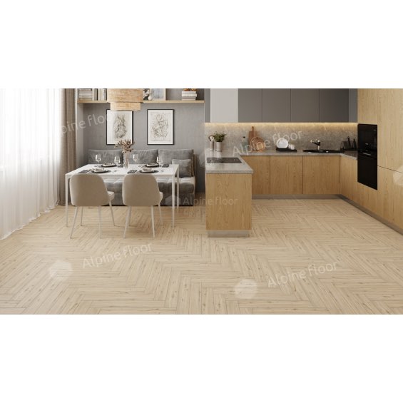 Ламинат Ёлочкой Apine Floor Herringbone Pro толщиной 12 мм Дуб Лион LF106-01