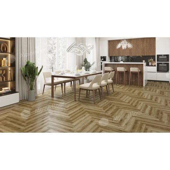 Ламинат Ёлочкой Apine Floor Herringbone Pro толщиной 12 мм Марсель LF106-09